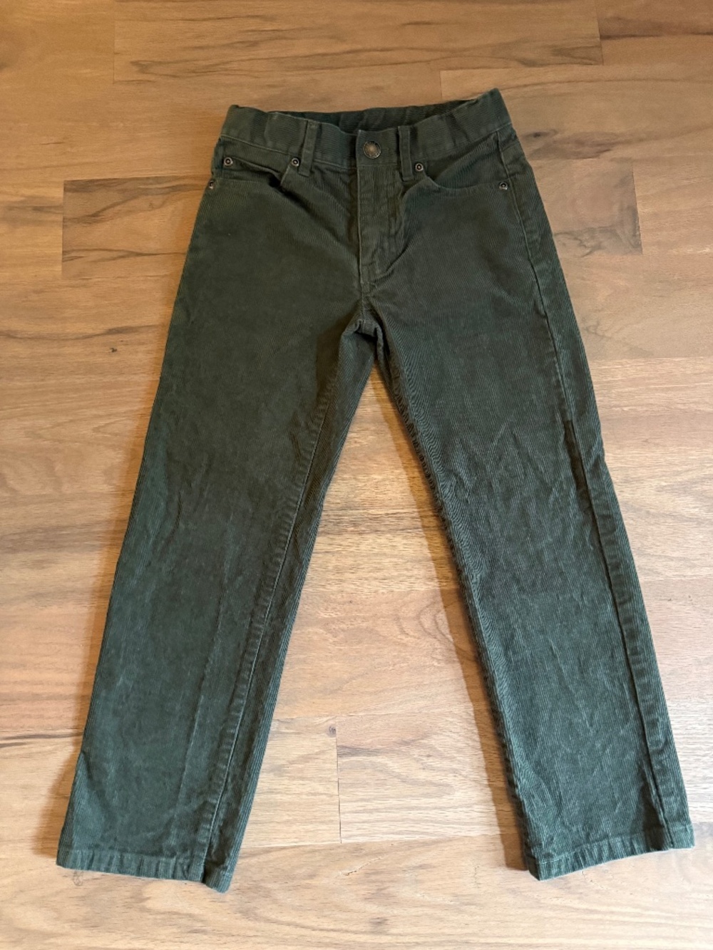 Janie and Jack Boys Olive Green Corduroy Pants – Size 6 – Worn Once